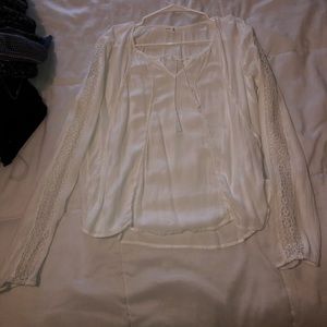 white flowy sheer top